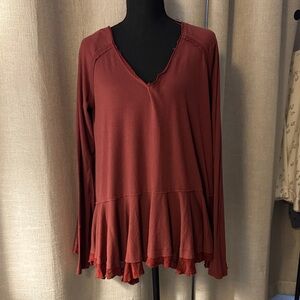 We The Free Burnt red Long Sleeve Tunic